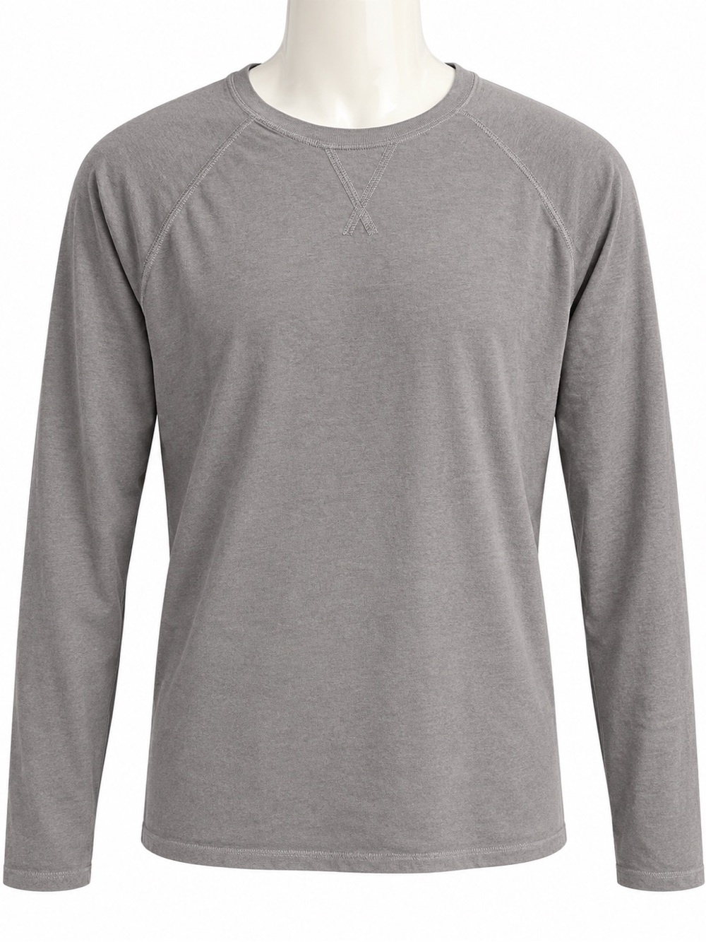 Billy Reid Men’s Gray Long Sleeve Raglan Crewneck Shirt Size L